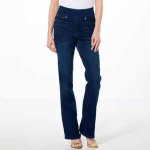 DG2 by Diane Gilman Dark Blue Straight Leg Jeans